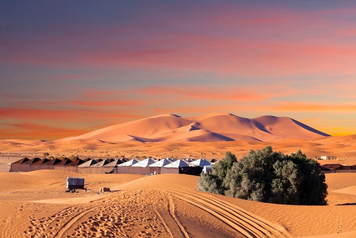 Merzouga dunes in the Sahara